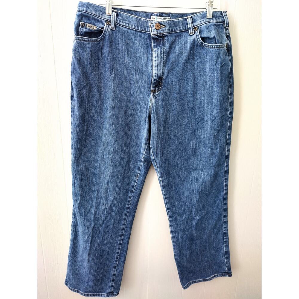 Lees Women Blue Relax Fit Straight Leg 5 Pockets Jeans